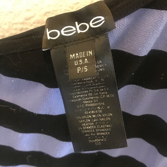 Bebe • Striped One shoulder BodyCon Dress - Picture 3 of 5